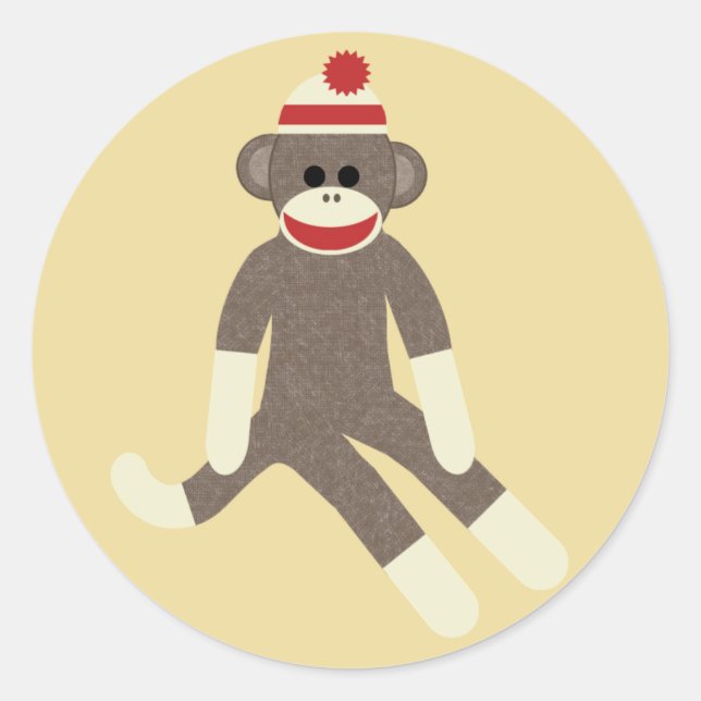 sock monkey stickers (Front)