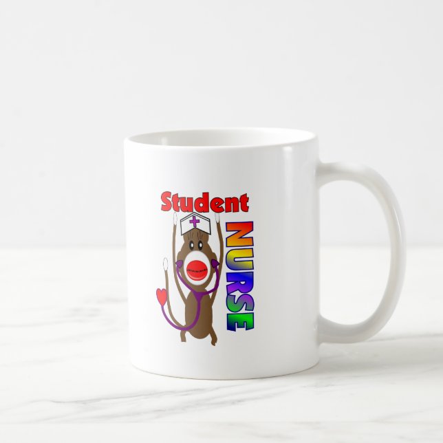 Sock Monkey Student Nurse Coffee Mug (Right)