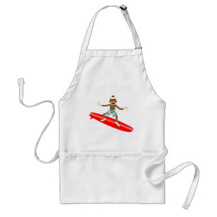 Sock Monkey Surfer Standard Apron
