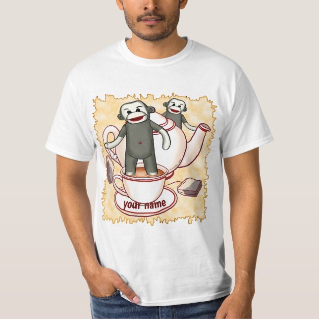 Sock Monkey Teapot t-Shirt  (Front)