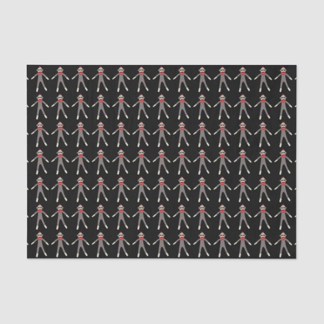 Sock Monkey Tissue Paper (Front)