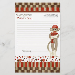 Sock Monkey, Tricycle, Boy Baby Shower Advice