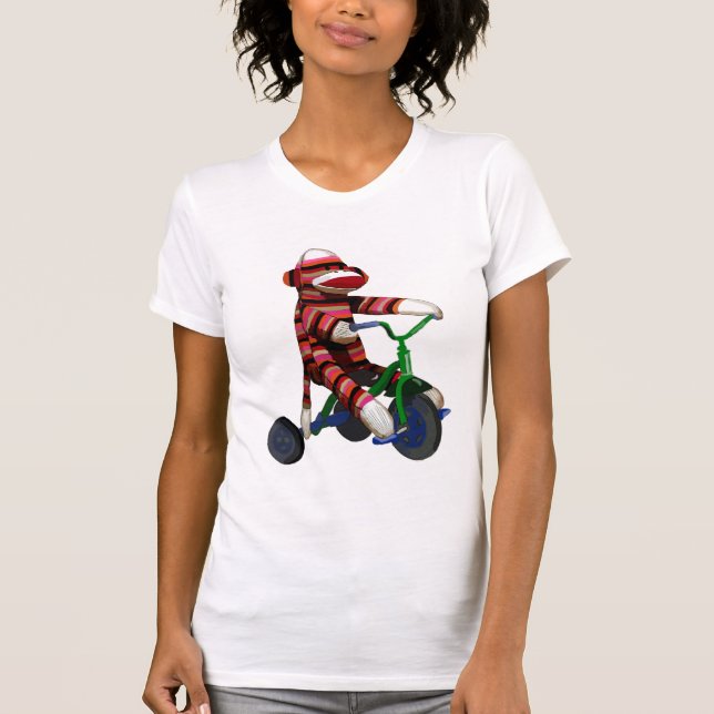 Sock Monkey Tricycle T-Shirt (Front)