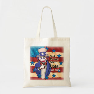 Sock Monkey Vote tote bag