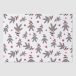 Sock Monkey Wearing Santa Hat Christmas Pattern Tissue Paper<br><div class="desc">Wrap up your Christmas gifts this year with this adorable sock monkey with Santa hat patterned tissue paper. Your recipients will have a big smile on their face when they see it!</div>