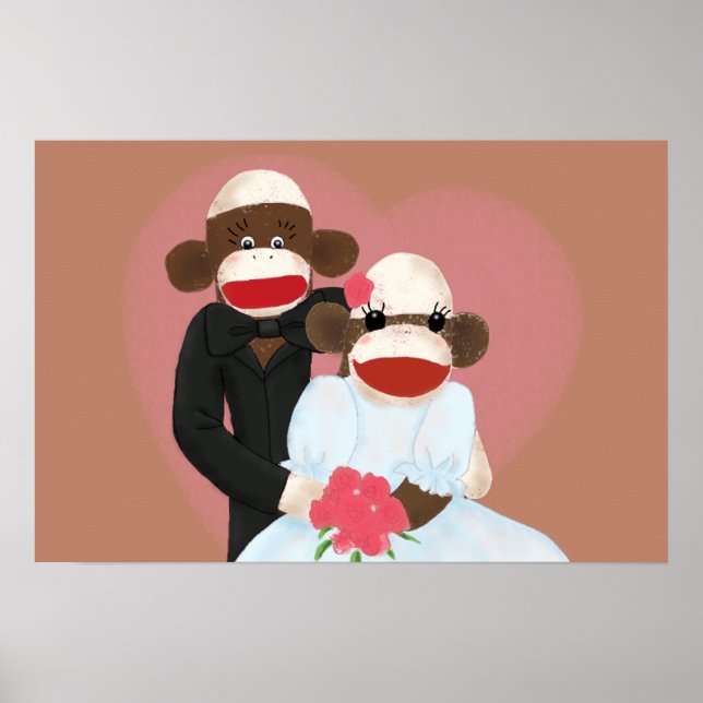 Sock Monkey Wedding(Bowty & Violet) Poster (Front)