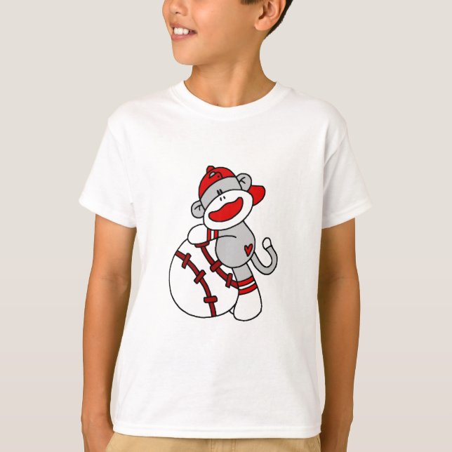 Sock Monkey With Baseball T shirts and Gifts (Front)