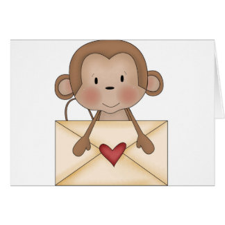 Sock monkey with love letter