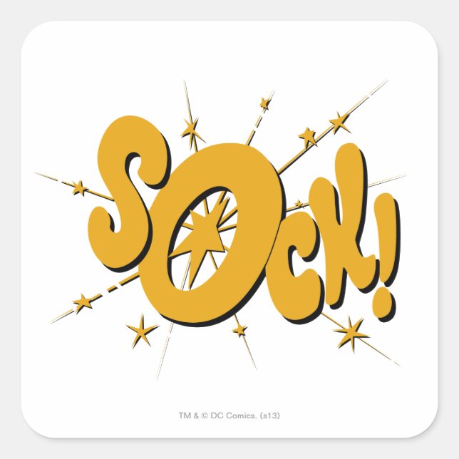 SOCK! SQUARE STICKER (Front)