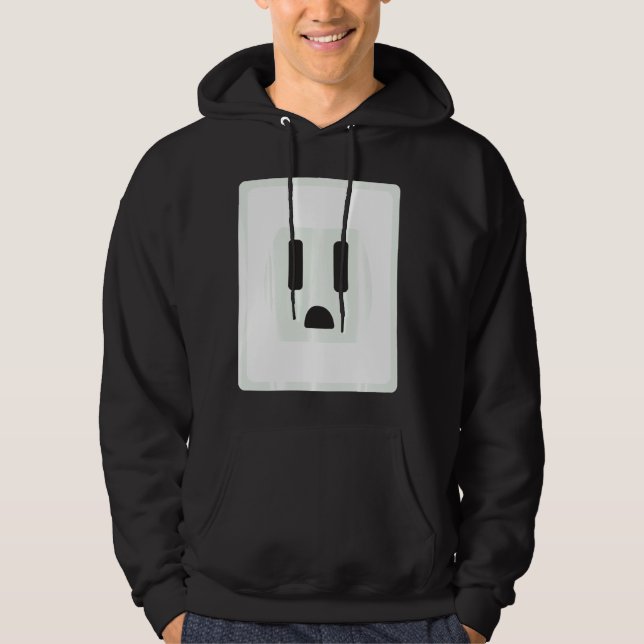 Socket Easy Plug And Socket Couple Halloween Costu Hoodie (Front)