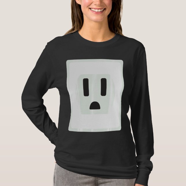 Socket Easy Plug And Socket Couple Halloween Costu T-Shirt (Front)