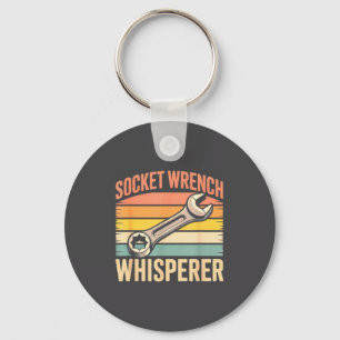 Socket Wrench Whisperer Retro Mechanic Crew Auto T Key Ring
