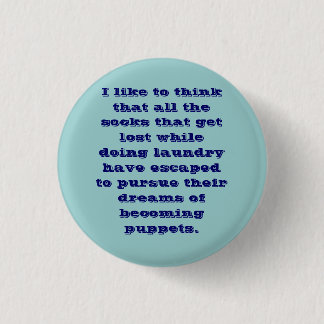 socks 3 cm round badge