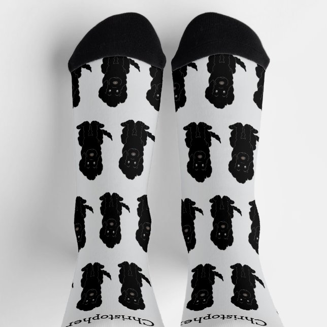 Socks Black Goldendoodle Design (Top)