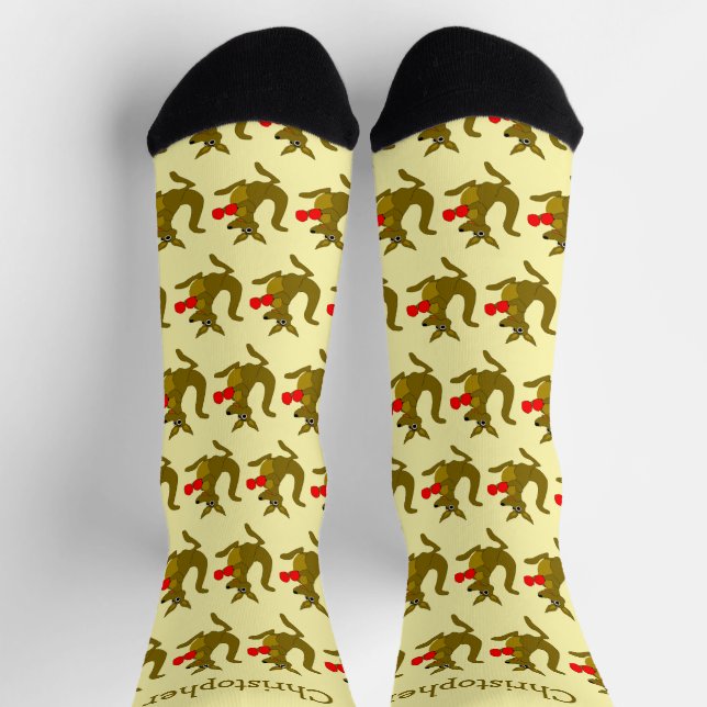 Socks Boxing Kangaroo Design (Top)
