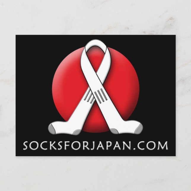 Socks for Japan Postcard (Front)