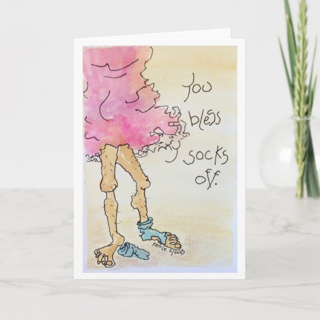 Socks lady thank you card (Front)