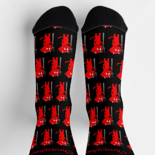 Socks Red Devil Design
