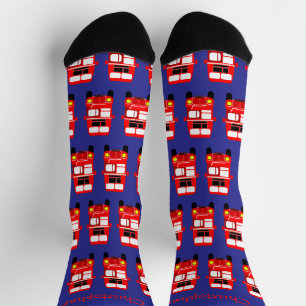 Socks Red Double Decker Design