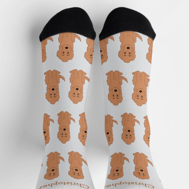 Socks Red Goldendoodle Design (Top)