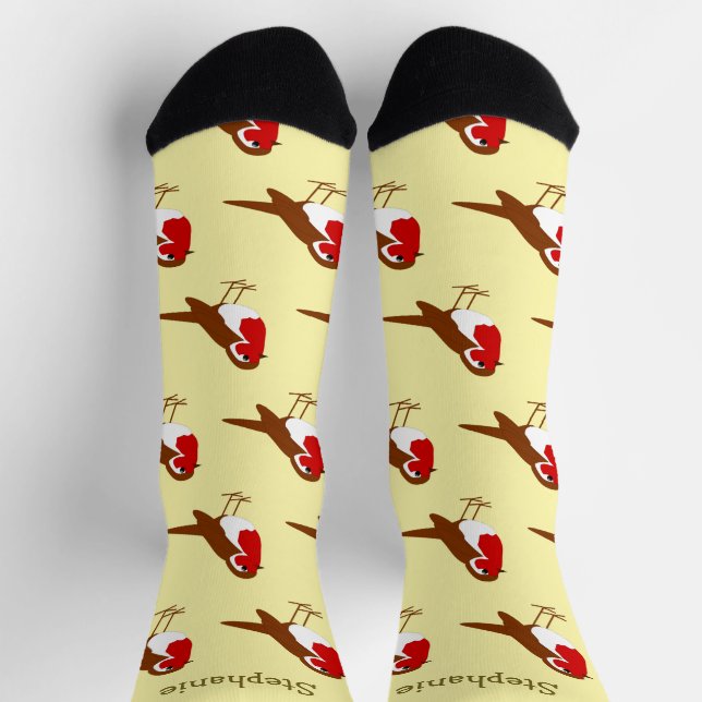 Socks Robin Red Breast Design (Top)
