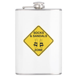 Socks & Sandals Zone Hip Flask