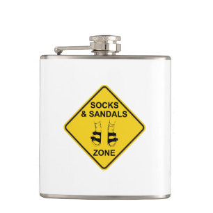Socks & Sandals Zone Hip Flask