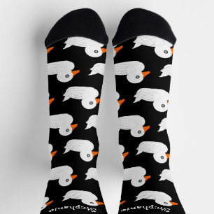 Socks White Duck Design