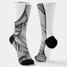 Socks with abstract lines