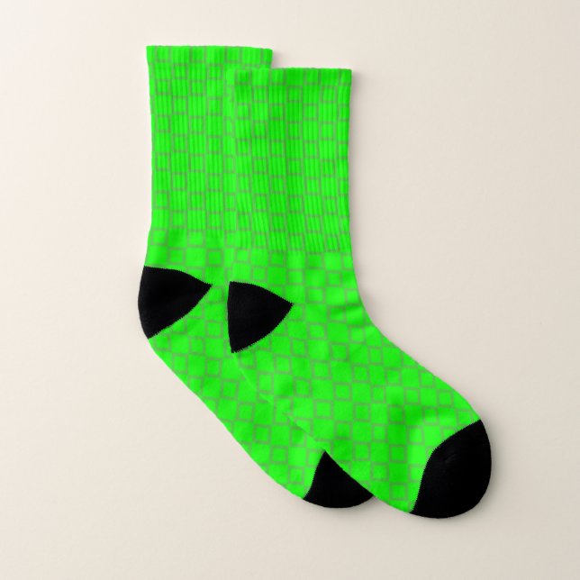 Socks with classic vibrant lime green design (Pair)