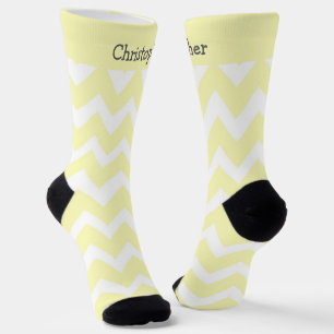 Socks Yellow Zig Zag Design