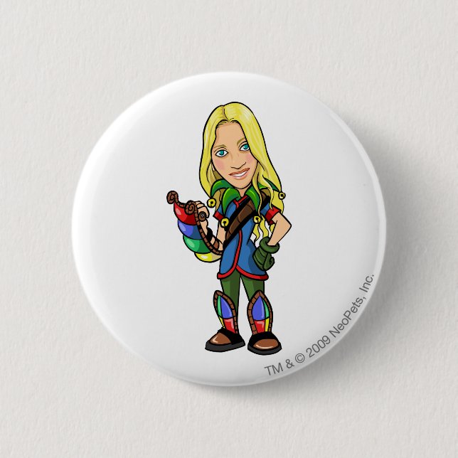 Socktastic Roo Island Staff Player 6 Cm Round Badge (Front)