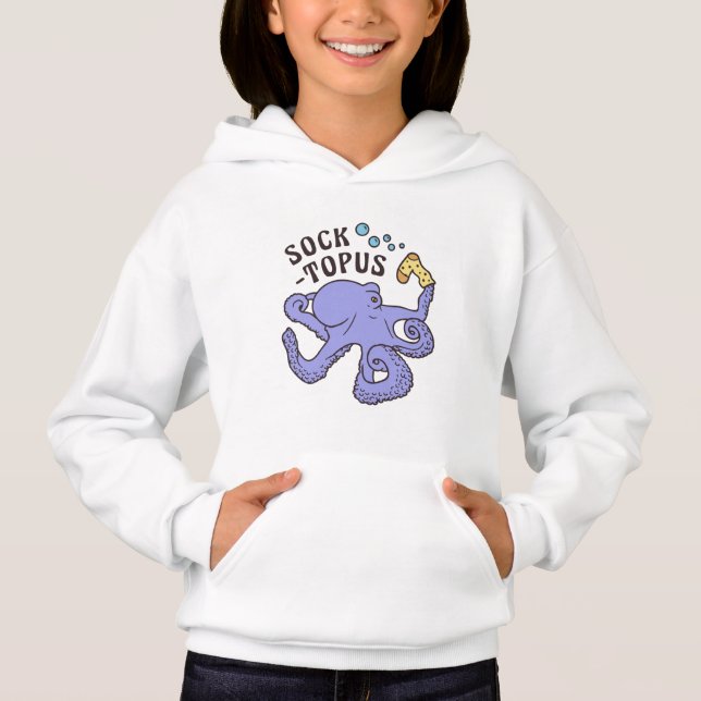 Socktopus Blue Octopus With Sock Funny Meme (Front)