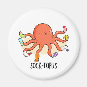 Socktopus Cute Octopus With Socks Pun Magnet