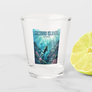 Socorro Islands Mexico Shot Glass