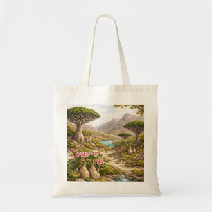 Socotra Island Dragon Blood Trees & Desert Oasis Tote Bag