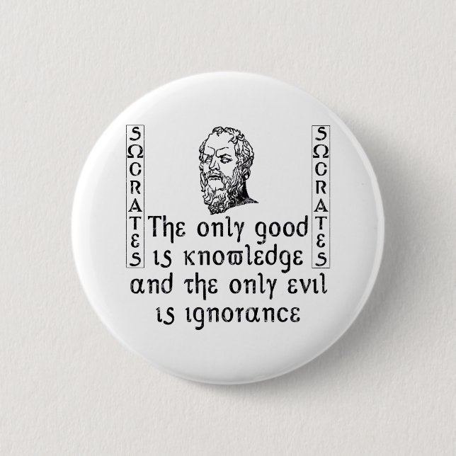 Socrates 6 Cm Round Badge (Front)