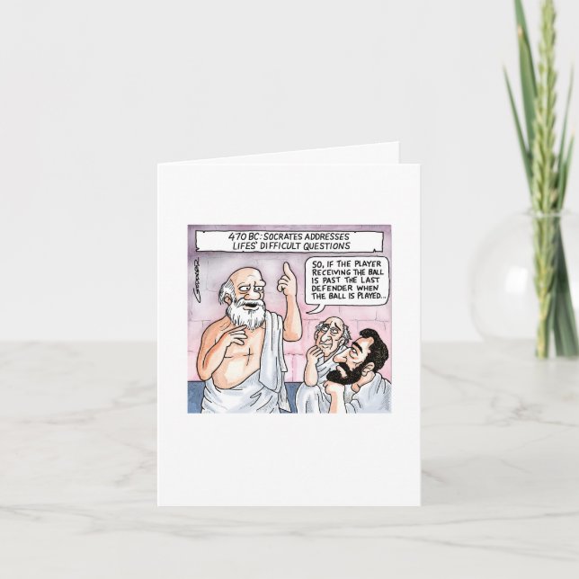 Socrates explaining the offside rule card (Front)