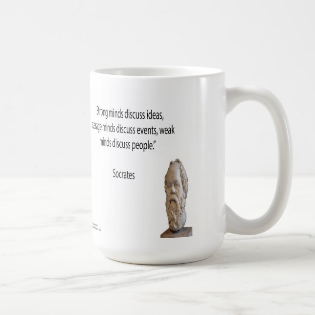 Socrates & Famous "Minds" Quote Coffee Mug (Right)