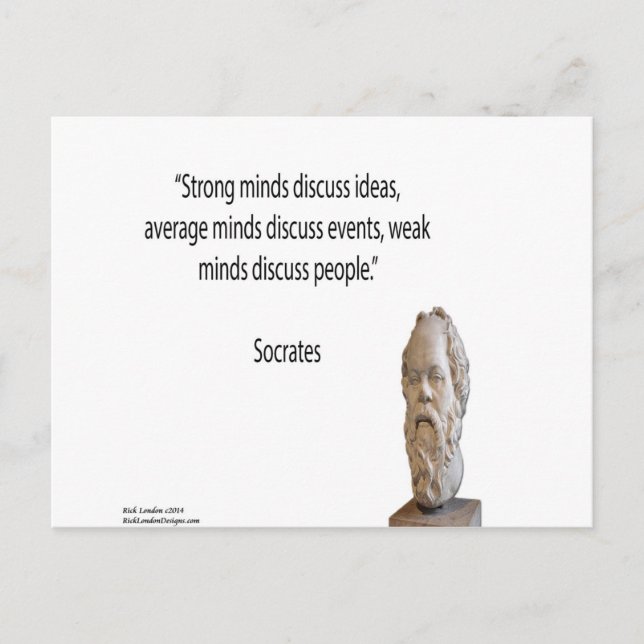 Socrates & Famous "Minds" Quote Postcard (Front)