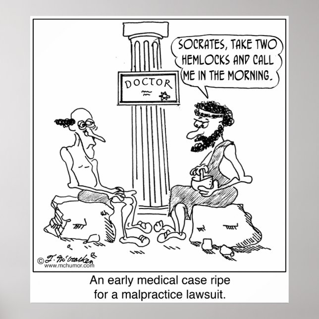 Socrates Files a Malpractice Lawsuit Poster (Front)