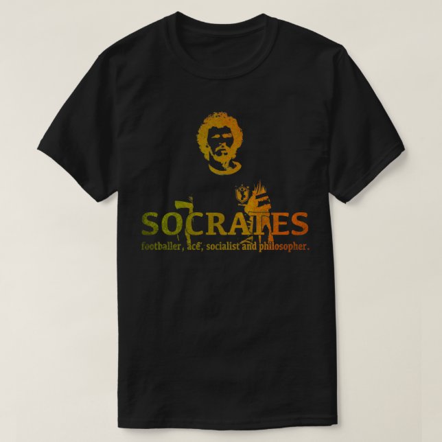 Socrates Footballer and Philospher T-Shirt (Design Front)