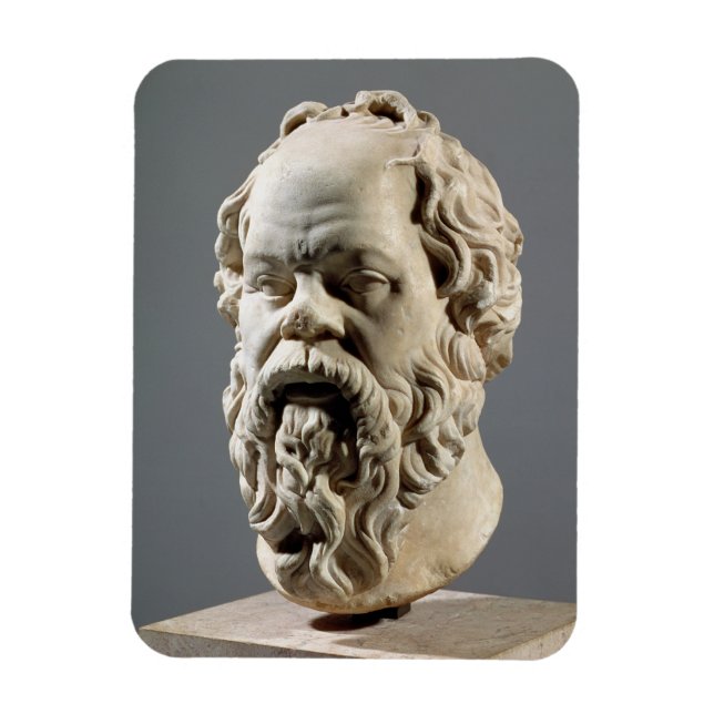 Socrates, marble head, copy from a bronze from the magnet (Vertical)