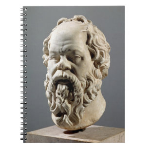 Socrates, marble head, copy from a bronze from the spiral notebook