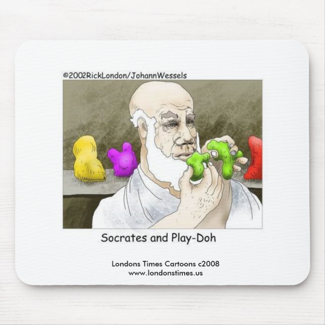 Socrates & Play-Doh Funny Mouse Pad (Front)