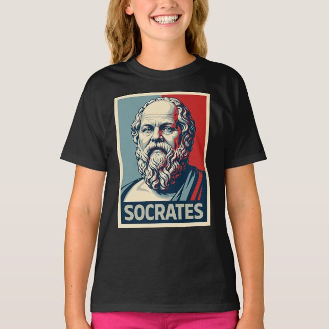 Socrates Pop Art Portrait T-Shirt (Front)