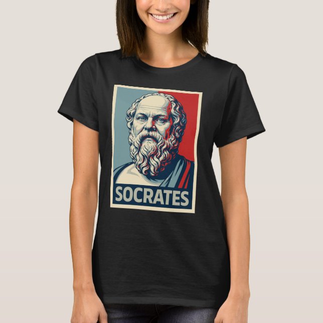 Socrates Pop Art Portrait T-Shirt (Front)