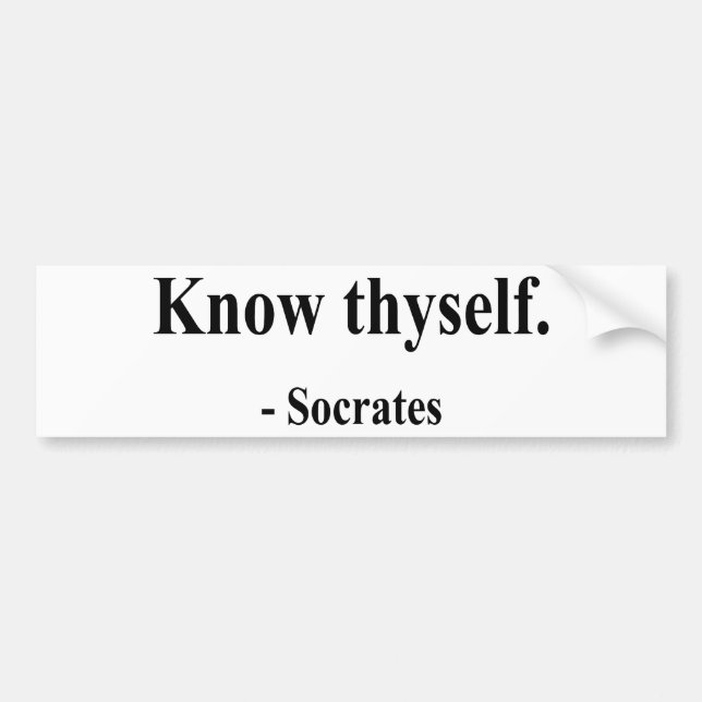 Socrates Quote 5a Bumper Sticker (Front)