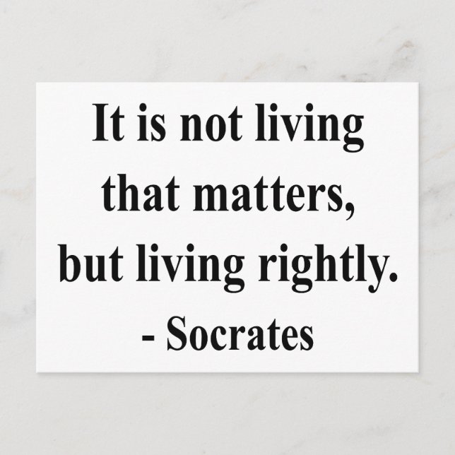 Socrates Quote 6a Postcard (Front)