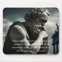 Socrates Quote (Smart People) Mouse Pad